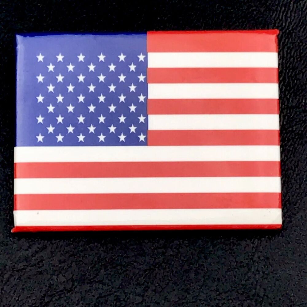 Patriotic USA Flag Pin Button Pinback America
